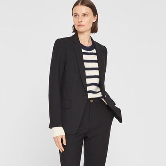 Club Monaco NWT Cashmere Navy Stripe Honeycomb Crewneck Soft Rib Knit Sweater XL - Picture 4 of 10